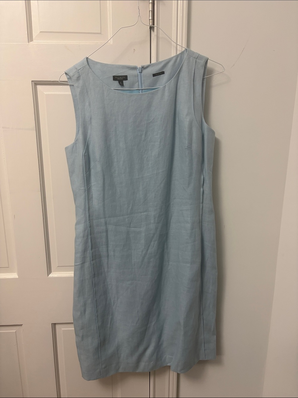 Talbots Pale Blue Sleeveless Shift Dress